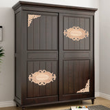 5pcs/set Wooden Applique Cut-out Branch Corner Solid Wood Onlays 10-26cm Vintage Furniture Ornament Decor Door Windows Cabinet