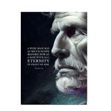 Seneca Statue Art Canvas Painting Making Noble Resolutions Inspirational Quotes Posters and Prints for Office Room Home Decor