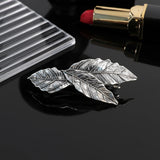 AWAYTR Vintage Bronze Leaf Badge Duckbill Hairpin Alloy Hair Clips Valentine Headwear Girl Hair Accessories Festival Gift