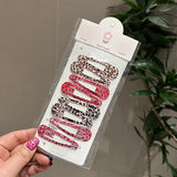 Y2K Leopard Waterdrop Hair Clips for Women Vintage Geometric Star Hairpins BB Clips Barrettes Bangs Girls Party Hair Accessories