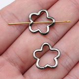 WYSIWYG 20pcs 16x16mm Flower Charms Small Holes Flower Charm Bead Hollow Flower Charms Beads For Jewelry Making