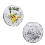 Pokemon Anime Gold Plated Gold Coin Game Commemorative Coin Pikachu Mewtwo Charizard Gold Coin Game Collection childrens gift