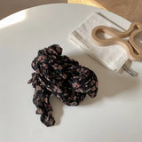 Floral Autumn Winter Cotton Linen Scarf Keep Warm Square Pleated Printed Scarf Luxury Brand Designer Vintage Shawl Wrap