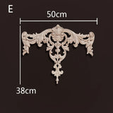European Style Wood Applique Background Wall Decoration Floral Wood Decals for Wall  Antique Onlays Mouldings Home Decor Items