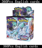 90-360Pcs English French Spanish Carta Karten Pokemon Cards Sun Moon Evolutions Booster Box Collectible Tradiner Card  for child