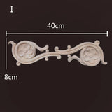 Antique Onlays Mouldings Rubber Wood Appliques for Furniture Home Decoration Wood Figurines for Decor Wood Carving Decal