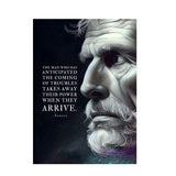 Seneca Statue Art Canvas Painting Making Noble Resolutions Inspirational Quotes Posters and Prints for Office Room Home Decor