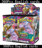 90-360Pcs English French Spanish Carta Karten Pokemon Cards Sun Moon Evolutions Booster Box Collectible Tradiner Card  for child