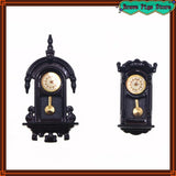 Vintage Simulation Wall Clock Model Living Room Decor 1/12 Home Clock House Micro Scene Accessories
