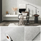 50cmX10/2.8m Linen 3D Foam Self-adhesive PVC Solid Color Thickened Waterproof Background Wall Renovation Wallpaper Wall Stickers