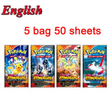 %42pcs Pokemon Cards TAKARA TOMY Battle Toys Lost Origin Pokemons Box with Pikachu Anime Bank Pokemon Game Cards  for Childre