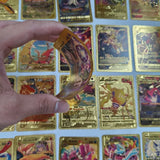 55PCS Pokemon Cards Vmax GX Gold Foil Flash Box Party Interactive Game English Spanish Colorful Game Battle Collection Card Gift
