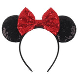 Colorful Sequins 5"Bows Mouse Ear Headbands for Adults Girls Festival Party Hair Accessories Women Girls Rainbow Hairbands