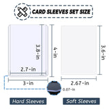 100-600pcs Card Sleeves Hard Soft Card Holder Covered With Protective Filmclear Trading Protectors For Pokmone Football Gamecard