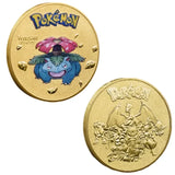 Pokemon Anime Gold Plated Gold Coin Game Commemorative Coin Pikachu Mewtwo Charizard Gold Coin Game Collection childrens gift