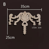 European Style Wood Applique Background Wall Decoration Floral Wood Decals for Wall  Antique Onlays Mouldings Home Decor Items