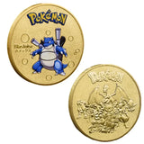 Pokemon Anime Gold Plated Gold Coin Game Commemorative Coin Pikachu Mewtwo Charizard Gold Coin Game Collection childrens gift