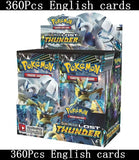 90-360Pcs English French Spanish Carta Karten Pokemon Cards Sun Moon Evolutions Booster Box Collectible Tradiner Card  for child