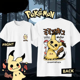 2025 Summer Pokémon Anime MIMIKYU 100% Pure Cotton Printed T-shirt Men Harajuku Loose Casual Versatile Short-sleeved Loose Y2k