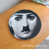 Italian Vintage Face Decorative Wall Plate For Home Bar Background Decor Handcrafted Hanging Ornament Unique Gift