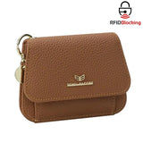 Royal Bagger Womens Wallet Small Rfid Ladies Compact Bifold Leather Vintage Coin Purse Kiss Lock Trifold Purse Magnetic Opening