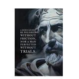 Seneca Statue Art Canvas Painting Making Noble Resolutions Inspirational Quotes Posters and Prints for Office Room Home Decor