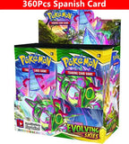 90-360Pcs English French Spanish Carta Karten Pokemon Cards Sun Moon Evolutions Booster Box Collectible Tradiner Card  for child