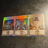 3pcs/set Yu-Gi-Oh! DIY 25th Anniversary Dark Style Egyptian God Series Self-made Card Obelisk The Tormentor Game Collection Card