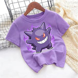 2026 Pokemons Kids T-shirt Anime Game Cartoon Cotton Boys Girl Toddler Tees Streetwear Casual Short Sleeve Childern Clothes Tops