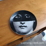 Italian Vintage Face Decorative Wall Plate For Home Bar Background Decor Handcrafted Hanging Ornament Unique Gift