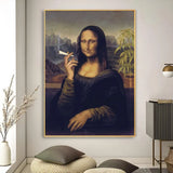 Funny Mona Lisa Poster Poster Art Print Bar Living Room Furniture Decor