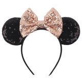 Colorful Sequins 5"Bows Mouse Ear Headbands for Adults Girls Festival Party Hair Accessories Women Girls Rainbow Hairbands