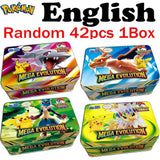 %42pcs Pokemon Cards TAKARA TOMY Battle Toys Lost Origin Pokemons Box with Pikachu Anime Bank Pokemon Game Cards  for Childre