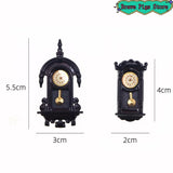 Vintage Simulation Wall Clock Model Living Room Decor 1/12 Home Clock House Micro Scene Accessories