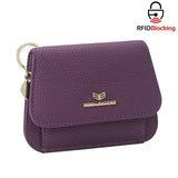 Royal Bagger Womens Wallet Small Rfid Ladies Compact Bifold Leather Vintage Coin Purse Kiss Lock Trifold Purse Magnetic Opening