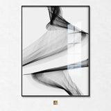 Unframed Nordic Black White art wall art Canvas Painting posters Prints Abstract line Picture for Living Room Morden Home Decor