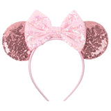 Colorful Sequins 5"Bows Mouse Ear Headbands for Adults Girls Festival Party Hair Accessories Women Girls Rainbow Hairbands