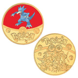 Pokemon Anime Gold Plated Gold Coin Game Commemorative Coin Pikachu Mewtwo Charizard Gold Coin Game Collection childrens gift