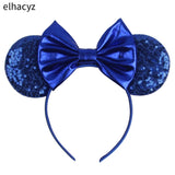 Colorful Sequins 5"Bows Mouse Ear Headbands for Adults Girls Festival Party Hair Accessories Women Girls Rainbow Hairbands