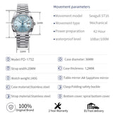 PAGANI DESIGN 2026 New DD36 Rose Gold Luxury Automatic Watch For Men Mechanical Wrist watch Men Sapphire Glass 10Bar Waterproof