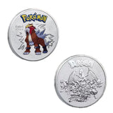 Pokemon Anime Gold Plated Gold Coin Game Commemorative Coin Pikachu Mewtwo Charizard Gold Coin Game Collection childrens gift
