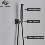 Uythner Handshower Head 150cm Stainless Steel Shower Hose Shower Faucet Sprayer Head Wall Mounted Faucet Accessories