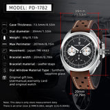 PAGANI DESIGN Men's Watches Retro Panda Dial Quartz Watch Men Japan VK63 Chronograph Sapphire glass Wrist Watch Men 2024 New