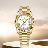 PAGANI DESIGN 2026 New DD36 Gold White Luxury Automatic Watch Men AR Sapphire Glass Date Week Mechanical Wristwatch Men ST16 Mov