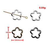 WYSIWYG 20pcs 16x16mm Flower Charms Small Holes Flower Charm Bead Hollow Flower Charms Beads For Jewelry Making