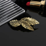 AWAYTR Vintage Bronze Leaf Badge Duckbill Hairpin Alloy Hair Clips Valentine Headwear Girl Hair Accessories Festival Gift
