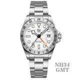 RollsTimi New luxury Automatic Mens Watch GMT NH34 Stainless Steel Mechanical Waterproof Wrist Watch for Men Sapphire Dial Watch