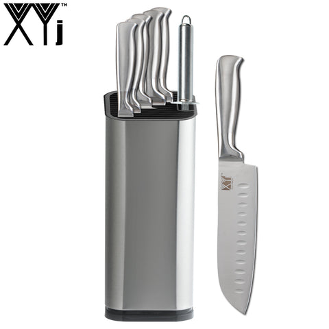 XYj Hot Stainless Steel Knives Kitchen Knives Light Weight Paring Utility Santoku Chef Slicing Bread Kitchen Accessories Tools