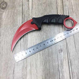 CS GO Counter Strike claw Karambit Knife Neck Knife with Sheath Tiger Tooth Real game Knife rainbow camping fix blade knife