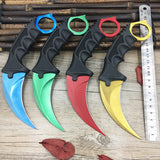 CS GO Counter Strike claw Karambit Knife Neck Knife with Sheath Tiger Tooth Real game Knife rainbow camping fix blade knife